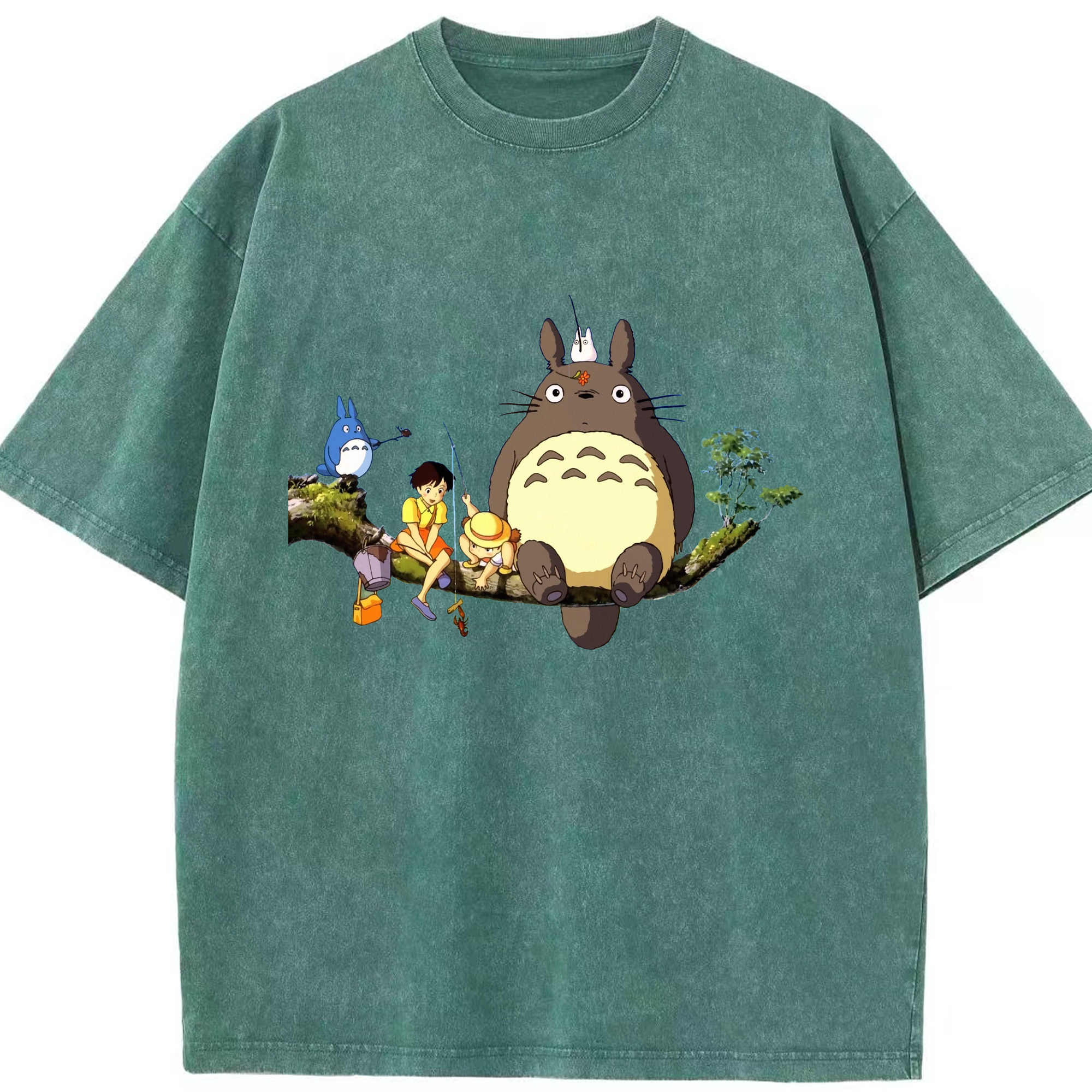 （画像用） となりのトトロ 草壁メイ 草壁サツキ My Neighbor Totoro Satsuki Kusakabe Mei Kusakabe 綿100% ヴィンテージ風 半袖Tシャツ（フロントプリント）